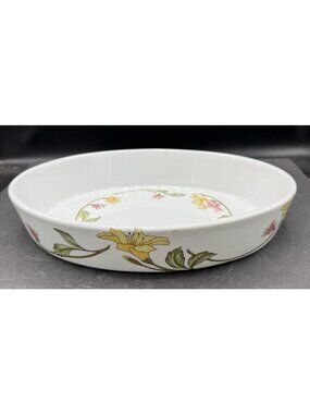 Pillivuyt China Les Volutes Gratin Oval Casserole Plate Tray 10 1/4" x 7 5/8"